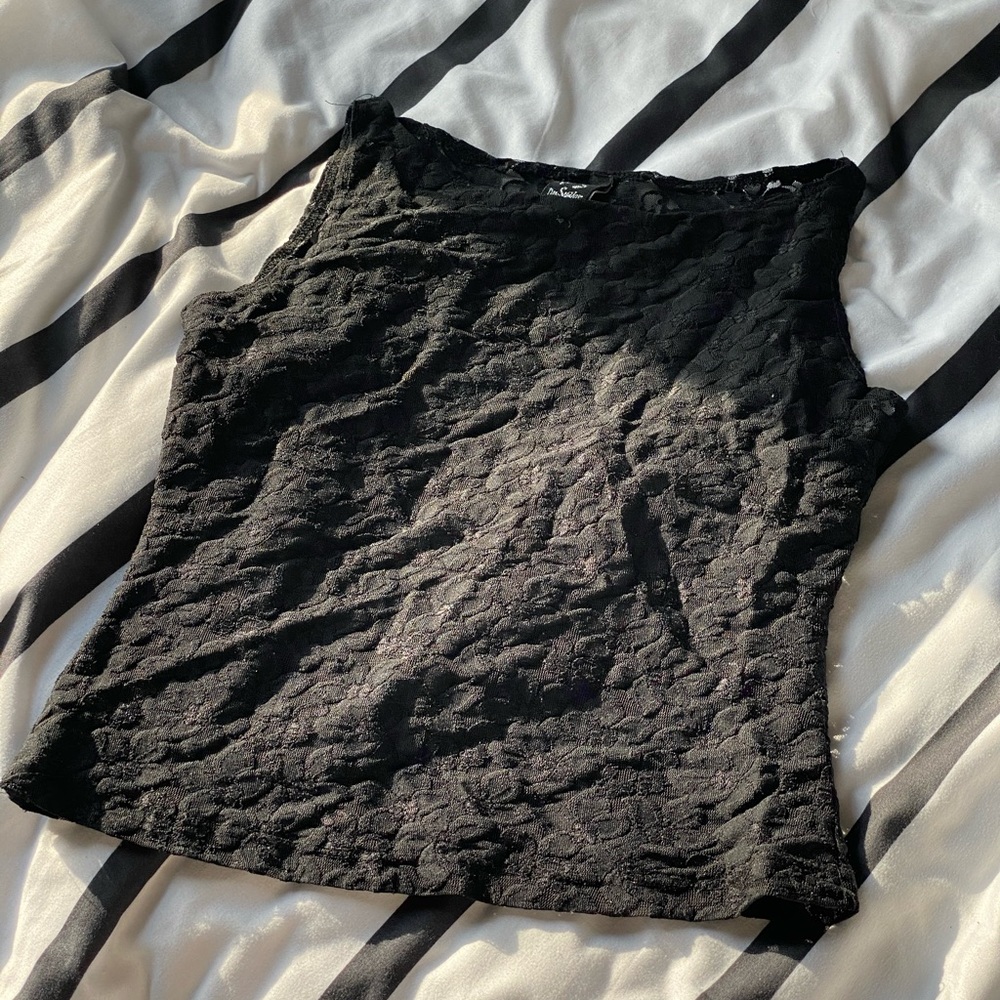 Sheer Black Lace Top